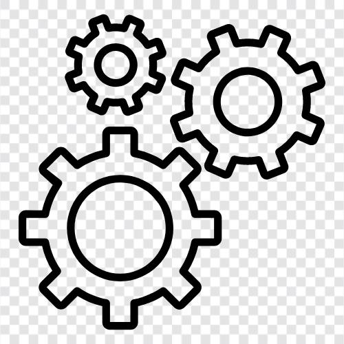 machine, mechanical, industrial, gears icon svg