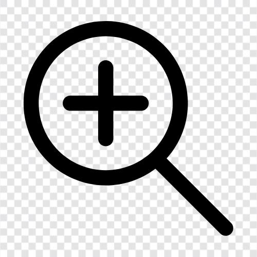 magnifying glass, magnification, zoom, Zoom In icon svg