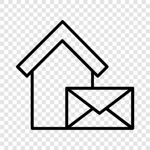 MAIL, HOME MAIL ikon svg