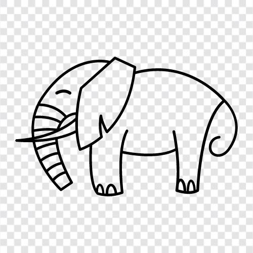 majestic, huge, trunk, tusk icon svg