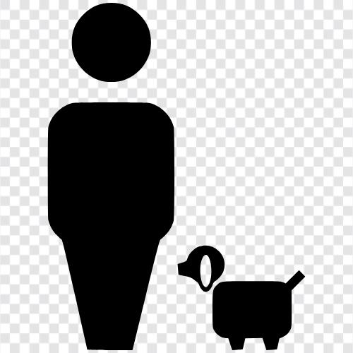 insan ve köpek, insan ve köpeği, köpek ve insan ikon svg