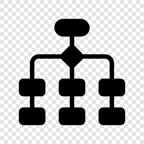 management, organization chart, chart, management information system icon svg