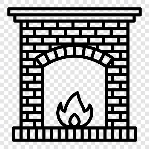 mantel, decor, logs, wood icon svg