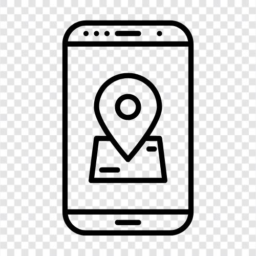 Карта, GPS, навигация, приложения Значок svg