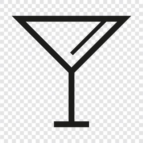 Martini Glas, Margarita Glas, Whiskey Glas, Cocktail Glas symbol