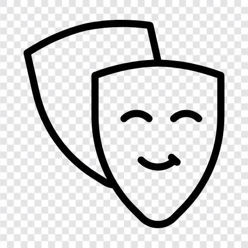 mask, theatrical, make up, performance icon svg