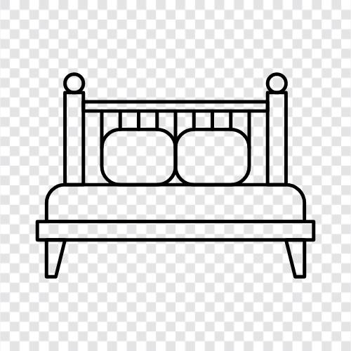 Mattress, Bedspread, Bed Frame, Bed Sheet icon svg