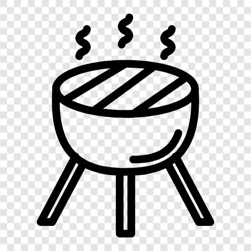 ızgara, pişirme, recipes, barbekü ikon svg