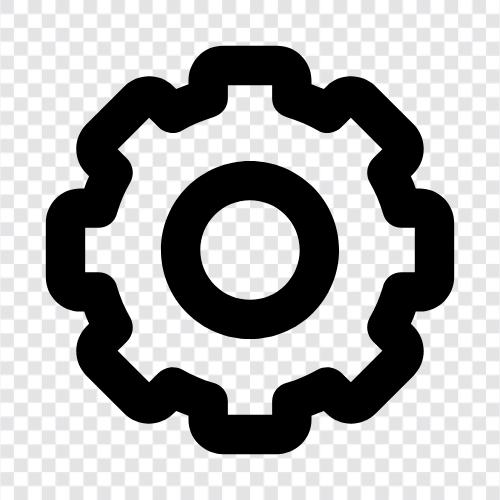 mechanism, wheel, axle, gear icon svg