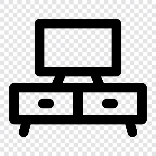 media console, stand, table, flat screen tv icon svg