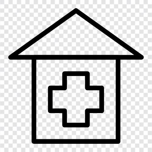 Medical clinic, Medical office, Medical center, Medical specialist icon svg