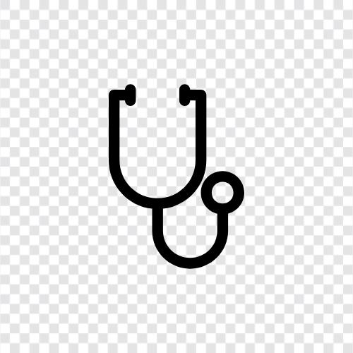 medizinische Ausrüstung, Herz, Lunge, Untersuchung symbol