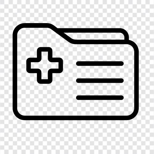 Medical Files, Medical Records, Health Records, Medical Records Management icon svg