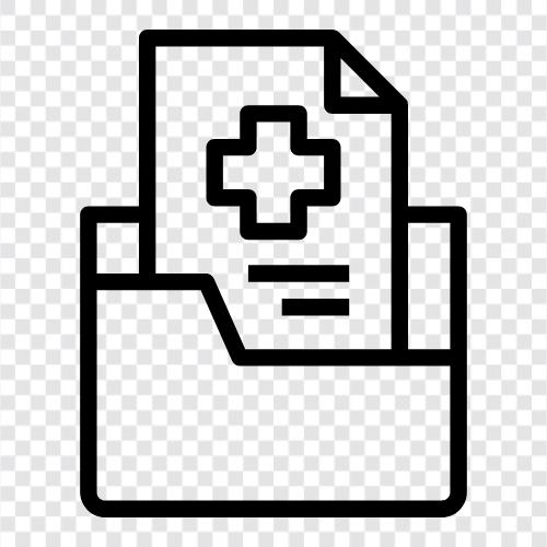 medical record, health record, medical file, doctor s office icon svg