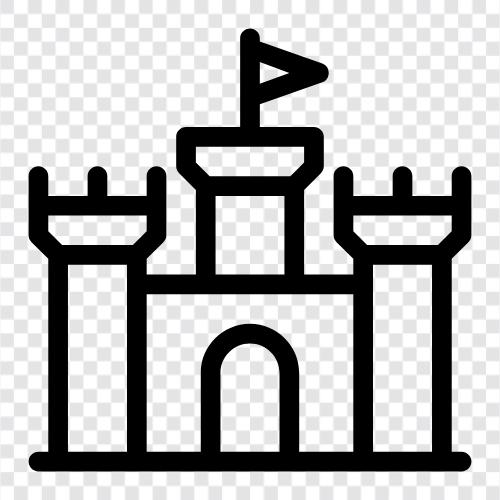 medieval, architecture, history, ruins icon svg