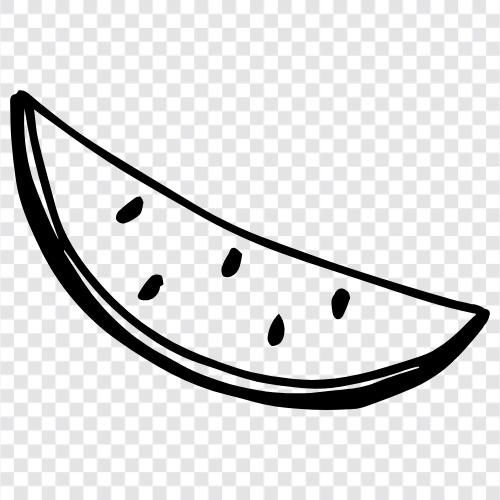 Melone, Honigtau, Cantaloupe, samenlos symbol