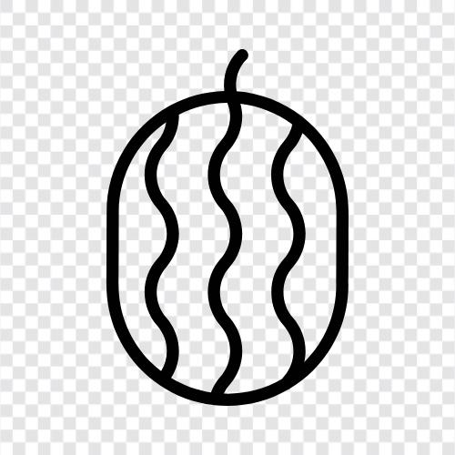 Melone, süß, saftig, Sommer symbol