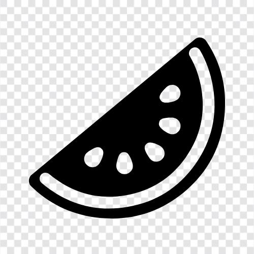 Melone, Cantaloupe, Honigtau, samenlos symbol