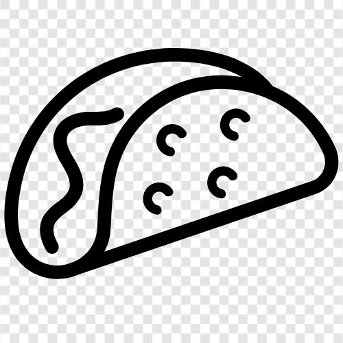 Mexikanisch, Essen, Restaurant, Taco symbol