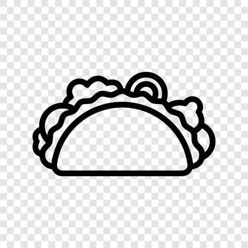 Mexikanisch, Essen, Restaurant, Taco symbol