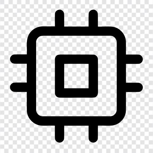 microchip, microprocessors, digital, integrated icon svg