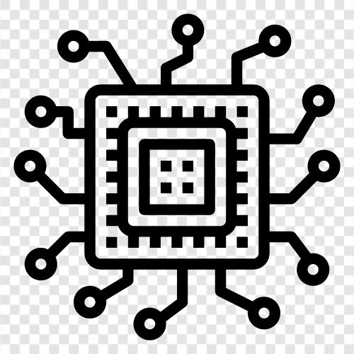 microchip, semiconductor, microprocessor, computer icon svg