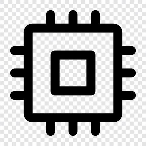 microchip, semiconductor, microprocessor, computer icon svg