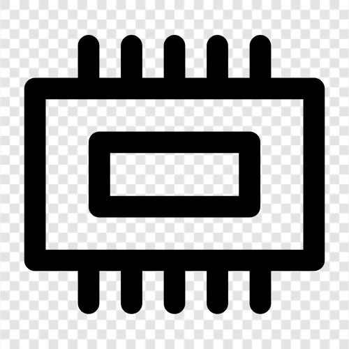 microcontroller, semiconductor, silicon, chip icon svg