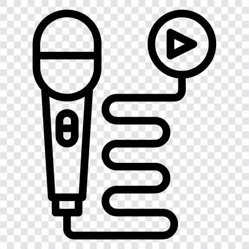 Mikrofon, Audio, AudioRecorder, AudioEditor symbol