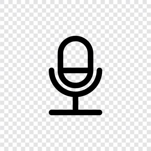 Mikrofon, Stimme, Voiceover, Podcasting symbol