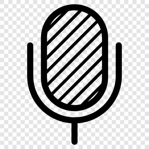 mikrofon, podcasting için mikrofon, video için mikrofon, konuşma tanıma için mikrofon ikon svg