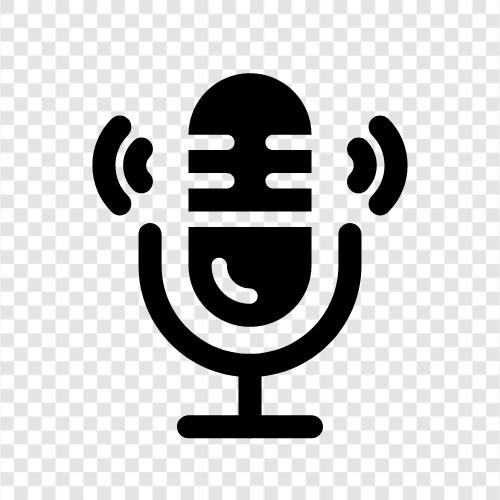 Mikrofon, Mikrofone, Mikrofon für Podcast, Podcast Mikrofon symbol