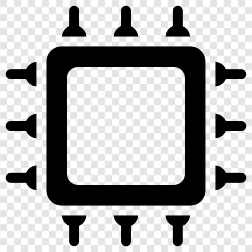 microprocessor, central processing unit, CPU, motherboard icon svg