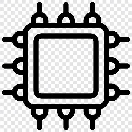 microprocessor, central processing unit, CPU, motherboard icon svg