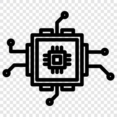 microprocessor, microcontroller, digital signal processor, memristor icon svg