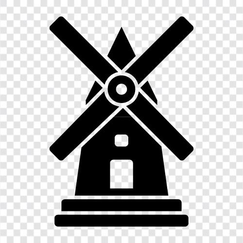 mill, grist mill, millstone, watermill icon svg