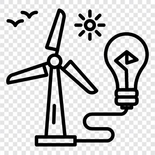 Mühle, Turbine, Energie, Erneuerbare symbol