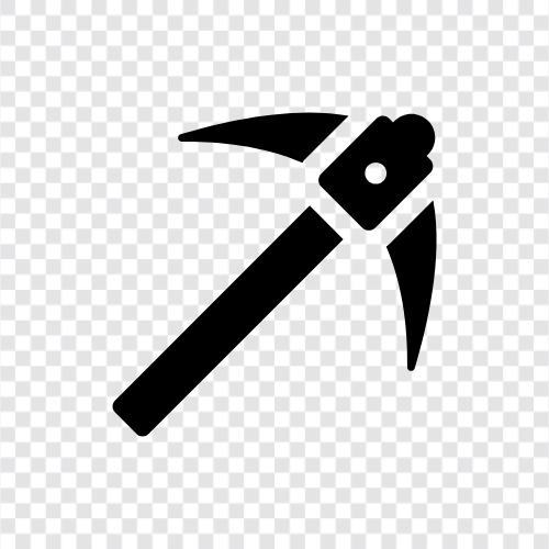 mining, tool, mining equipment, Pickaxe icon svg