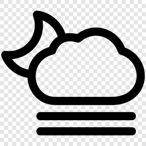 Nebel, Dunst, Smog, Wolken symbol