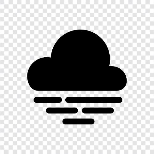 Nebel, kalt, feucht, Smog symbol