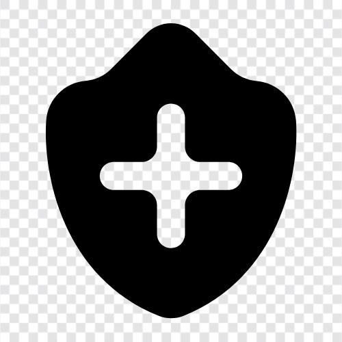 mitigation, shield, heal, damage icon svg