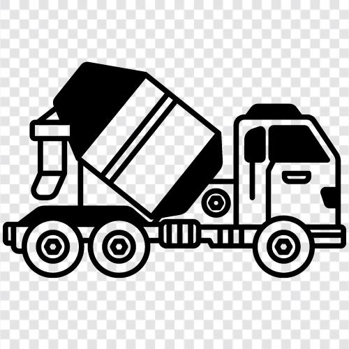 mixer, concrete, construction, Concrete Mixer icon svg