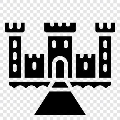 moat, water, lake, England icon svg