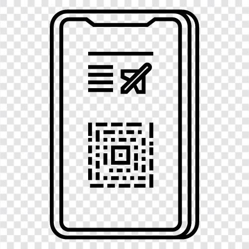 Mobile boarding pass icon svg