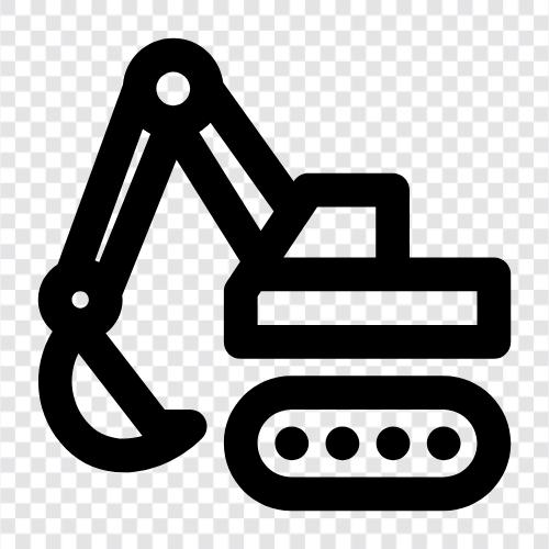 Mobile Excavator, Land Excavator, Construction Excavator, Excavator icon svg