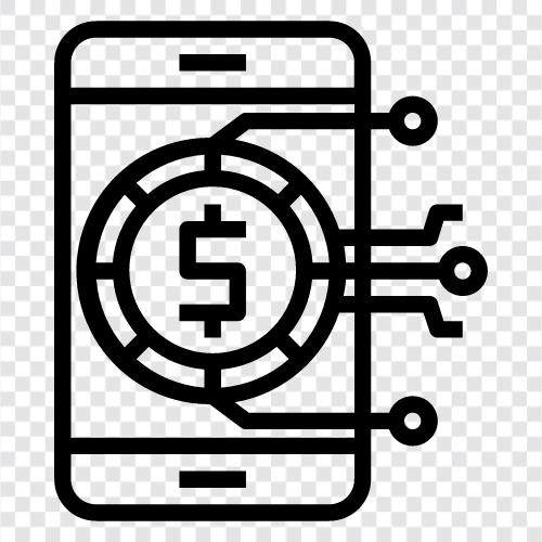 Mobile Geldbörse, Mobile Payment App, Mobile Banking, Mobile Payment Service symbol