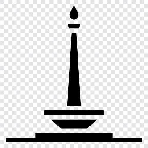 Monas, Jakarta, Indonesia, tourism icon svg