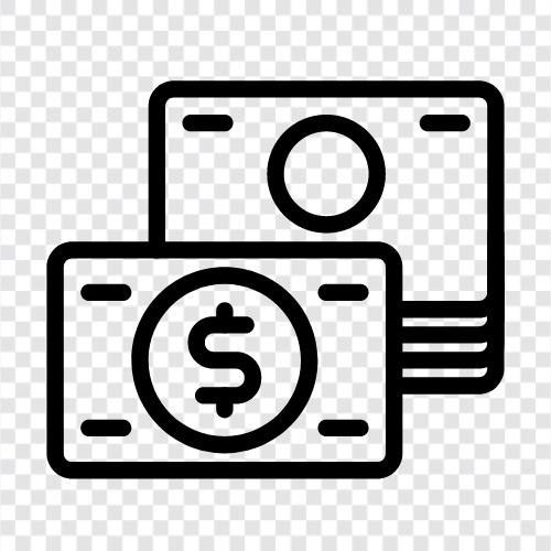 money, bills, tips, wages icon svg
