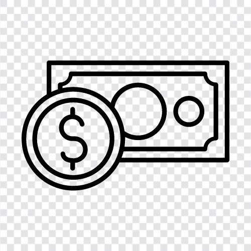 money, bills, coins, currency icon svg