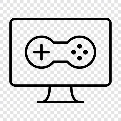 monitor, gaming, laptop, monitor game icon svg